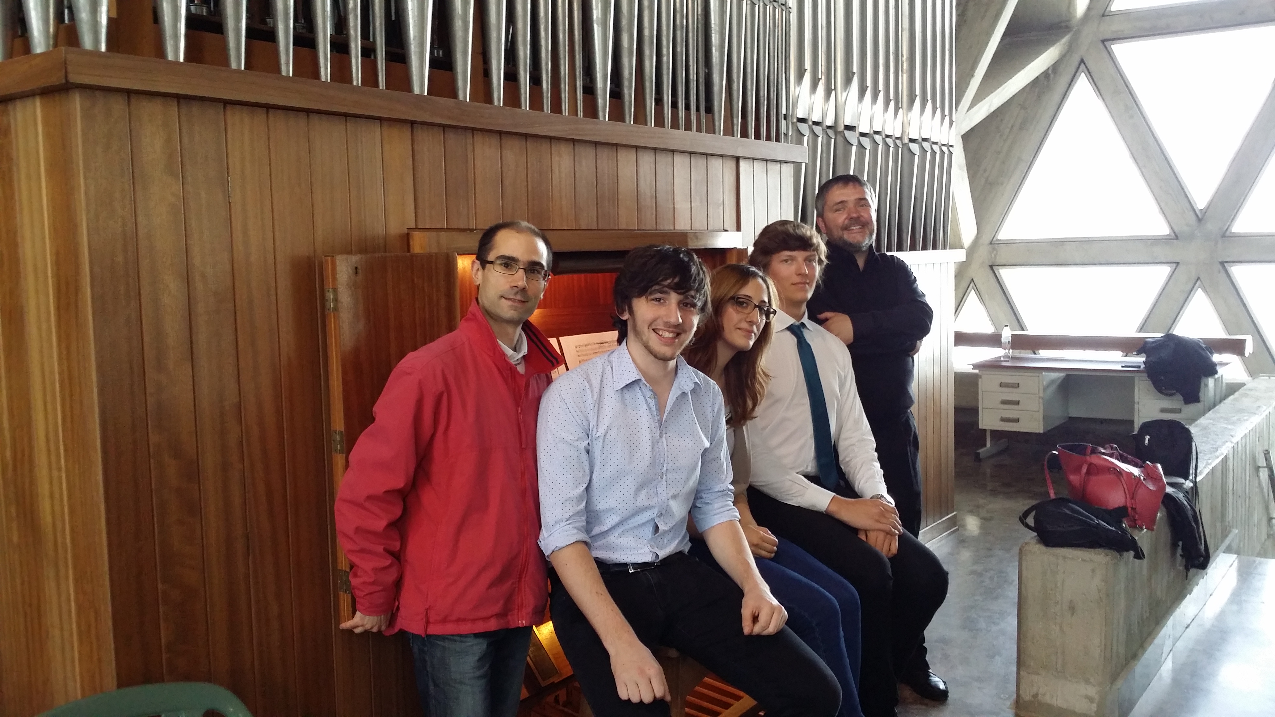 Maggio Musicale a Montegrisa - 31/05/2015 - Allievi del Conservatorio Tartini - da sx: Alberto Potente, Davide Montagnana, Michela Sabadin, Federico Maccari de Smecchia, M° Wladimir Matesic